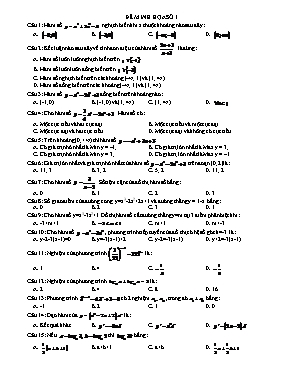 Đề minh họa môn Toán - Đề 1